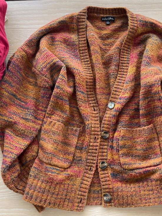 For Love & Lemons Helena Cardigan Sweater in Orange - Picture 3 of 5